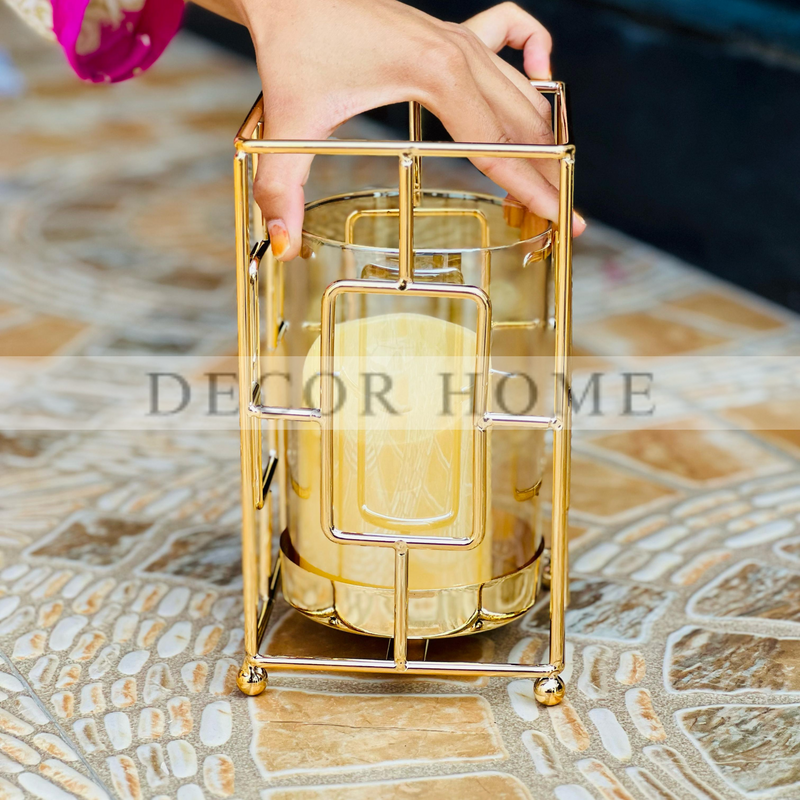 Imported Hurricane Lantern Candle Stand( Set Of 3)
