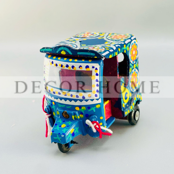 Hand Painted Miniature Rickshaw Model