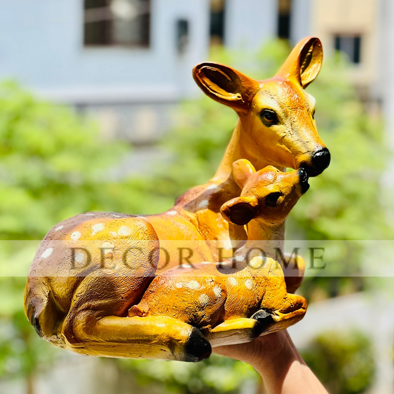 Deer & Fawn Love Due Sculpture
