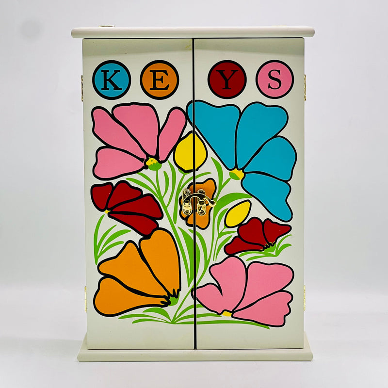 Floral Colourfull Wooden Key Holder