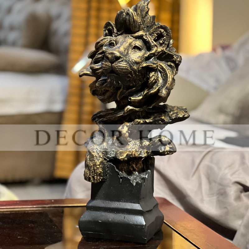 Elegant Antique Lion Sculpture