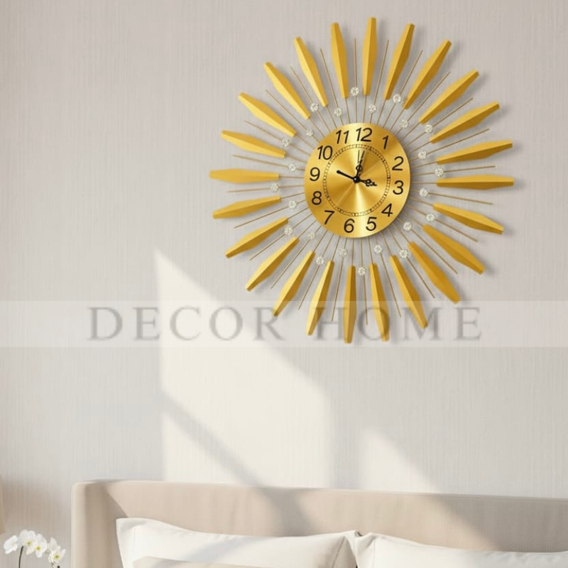 SunBeam Metallic Wall Clock