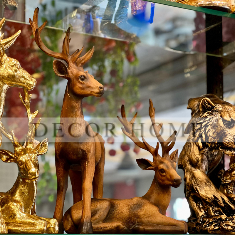 Deer Figurine Lawn Ornament Sculpture