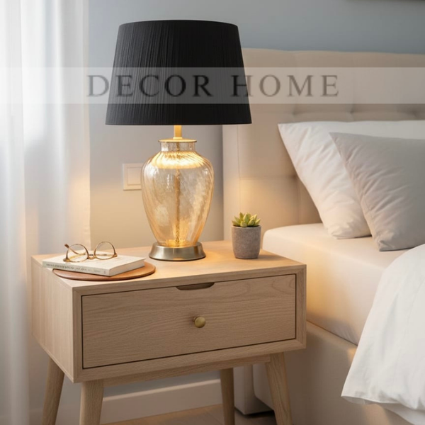 Golden Textured Crystal Table Lamp ( Pair )