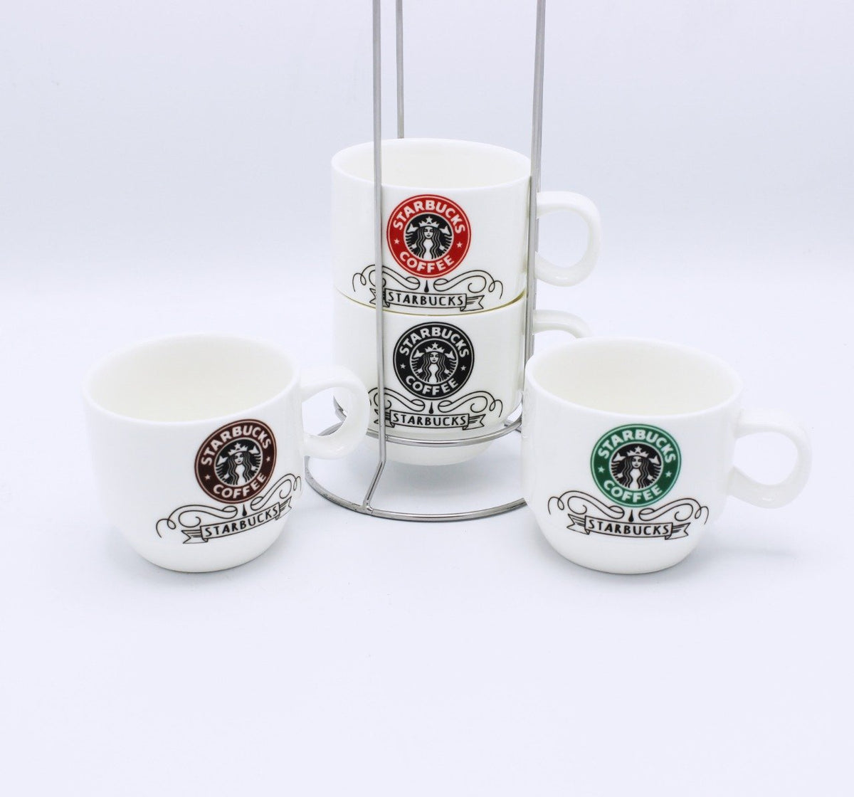 4-Piece Cup Set with Stand