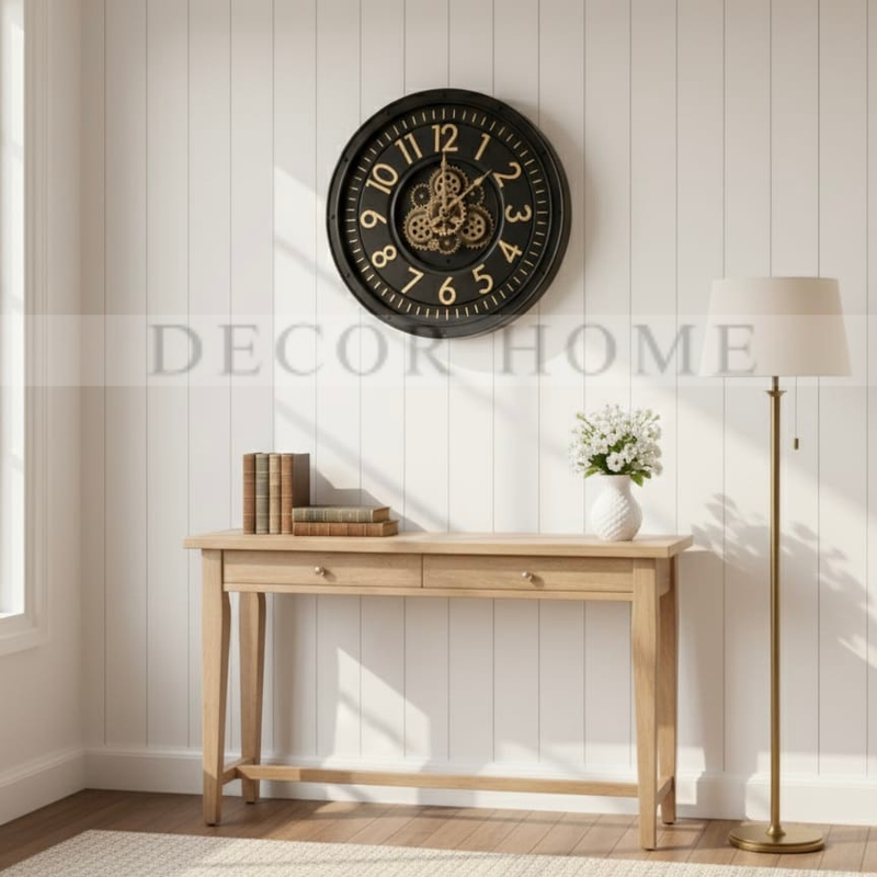 Moving Gear  Retro Metal Wall Clock