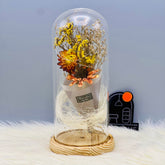 Wireless LED String Light Glass Dome With Flower