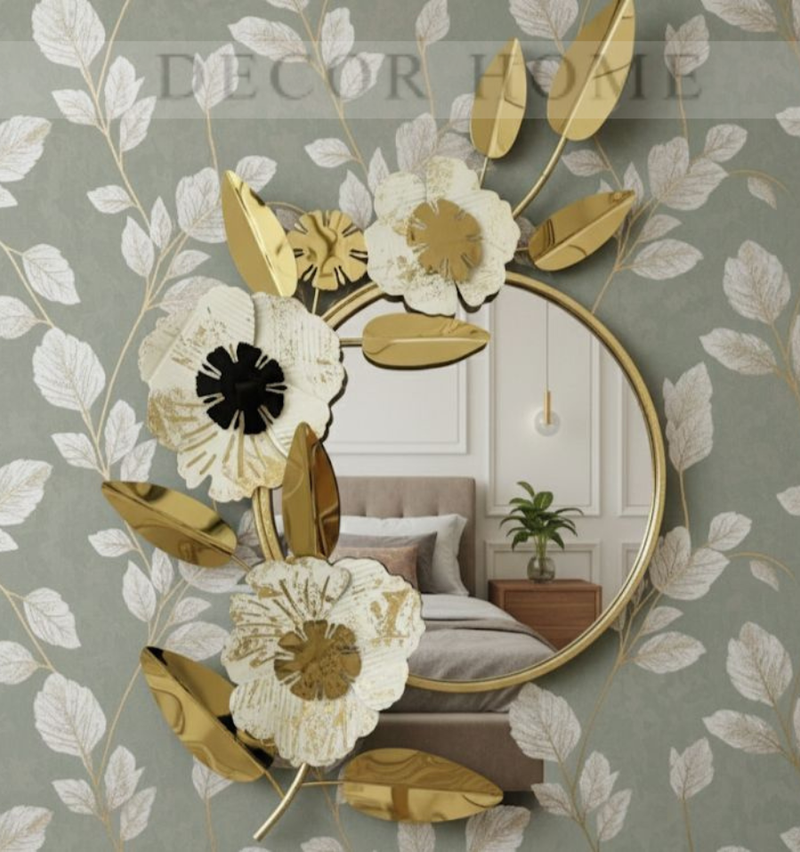 Golden Bloom Harmony Mirror