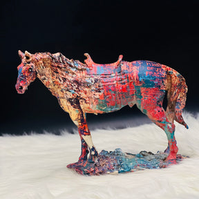 Multicolor Horse Sculpture