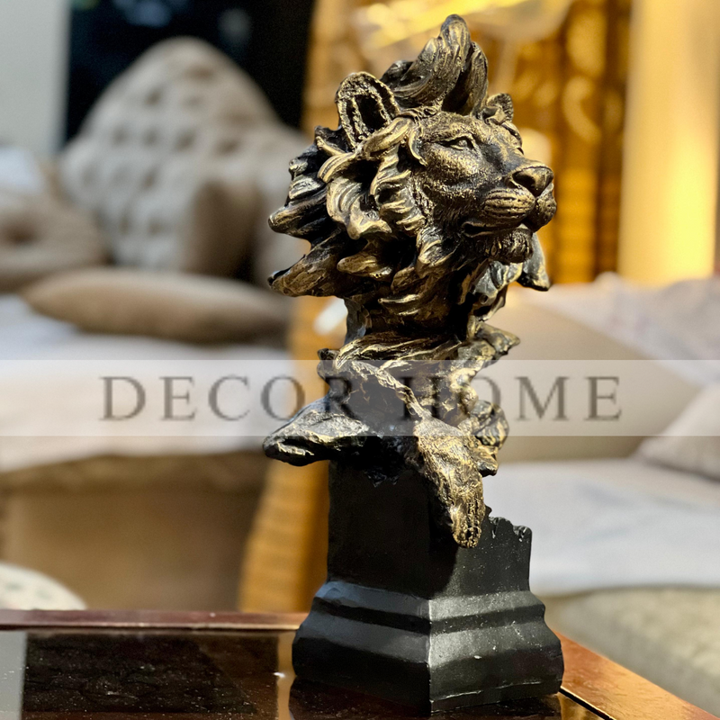 Elegant Antique Lion Sculpture