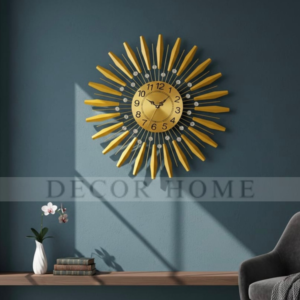 SunBeam Metallic Wall Clock