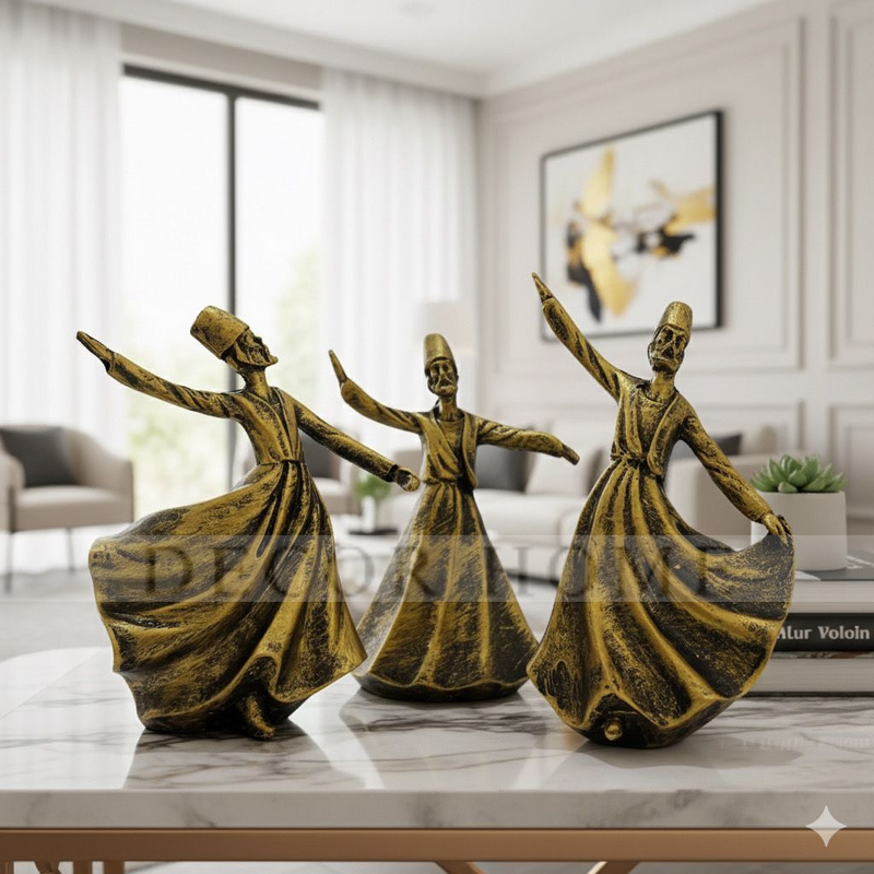 Classical Dervish  Art Sculpture( Set of 3)
