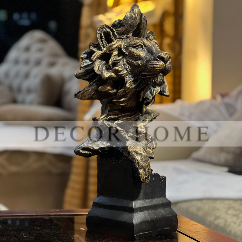 Elegant Antique Lion Sculpture