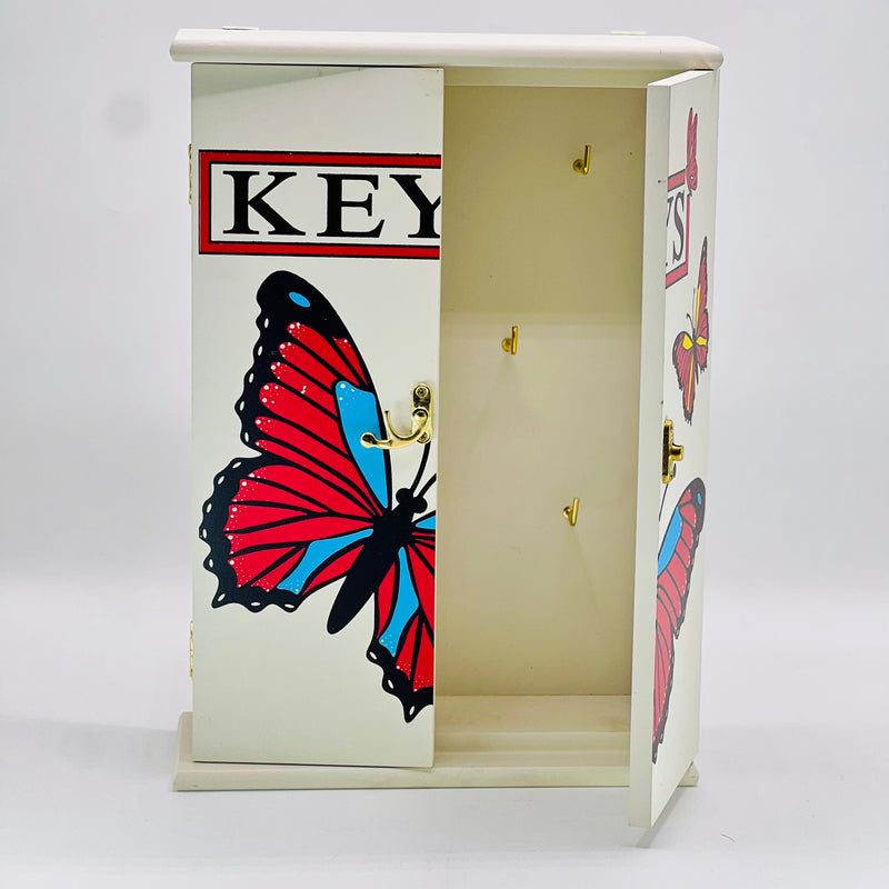 Butterfly Design Wooden Key Holder