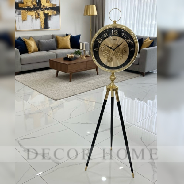 Swiss Vintage Phase Tripod Mounted Floor Clock