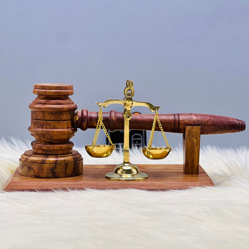 Royal Justice Scale & Gavel