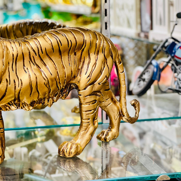 Golden Tiger Resin Statues for Home Indoor Office