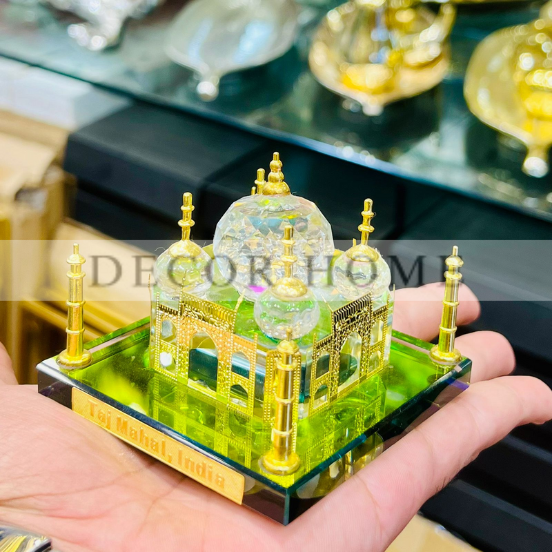 Crystal Taj Mahal Showpiece