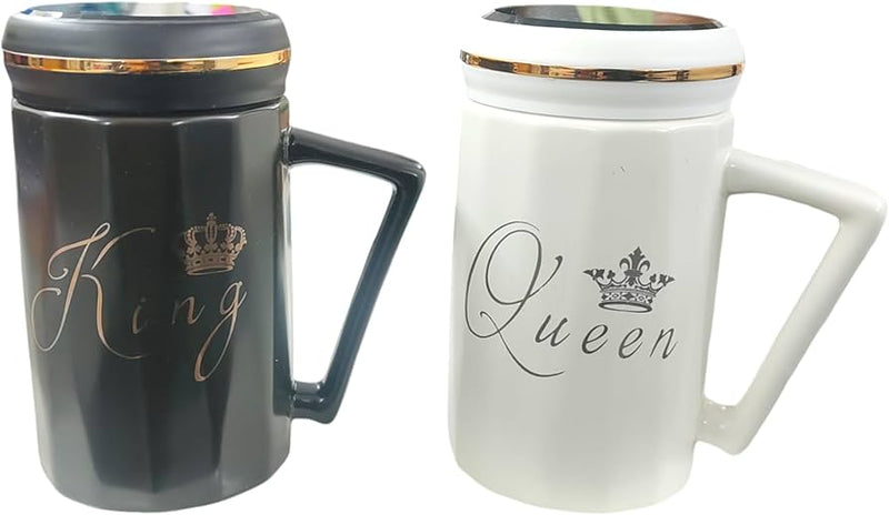 King & Queen Couple Coffee Mugs(Set Of 2)