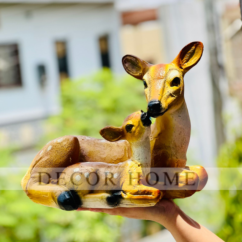 Deer & Fawn Love Due Sculpture