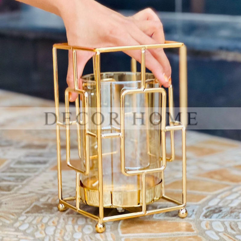 Imported Hurricane Lantern Candle Stand( Set Of 3)