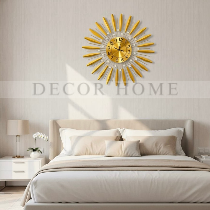 SunBeam Metallic Wall Clock