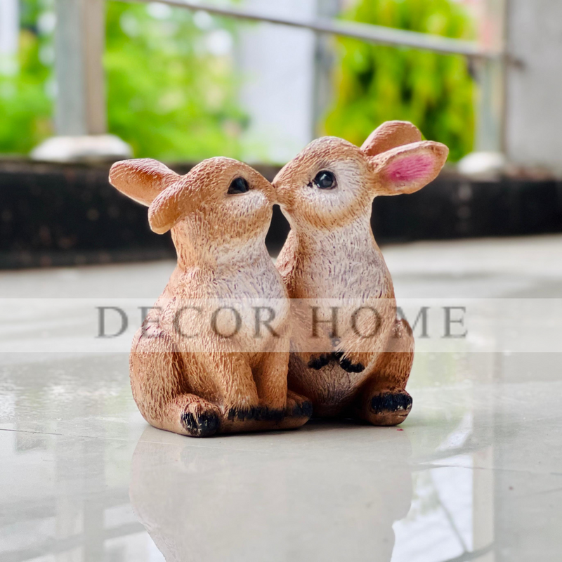 Loving Duo Bunny Figurine