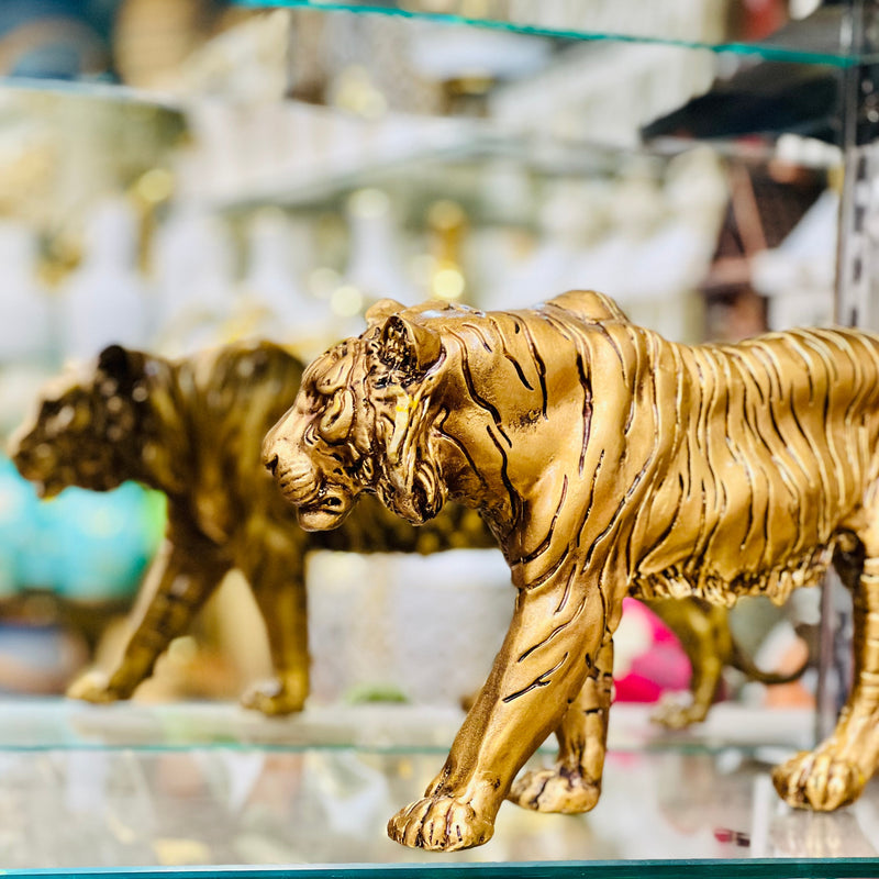 Golden Tiger Resin Statues for Home Indoor Office