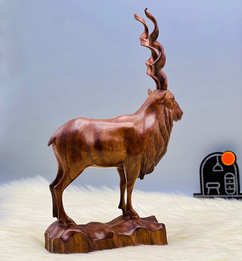 Antique Single Piece Markhor Handcrafted