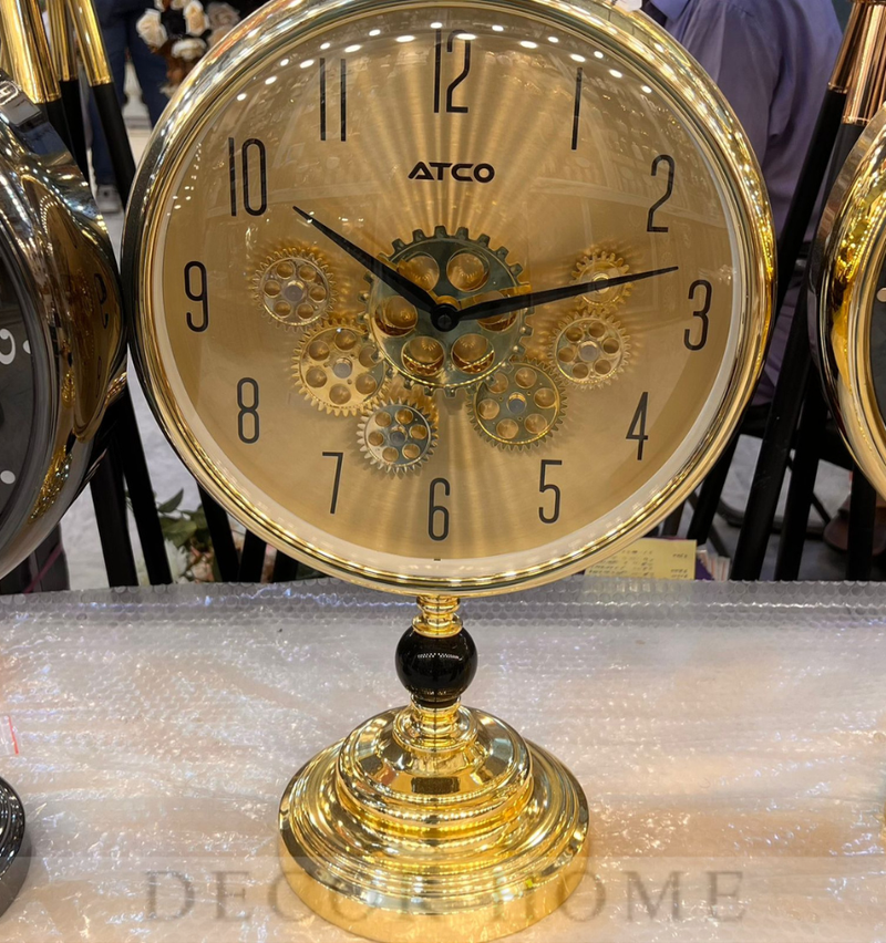 Genesis Table Clock with Visible Moving Gears