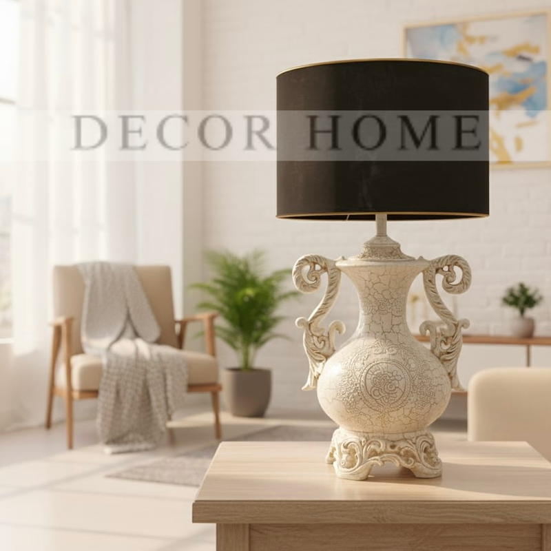 Textured Ceramic Base Modern Decorative Table Lamp