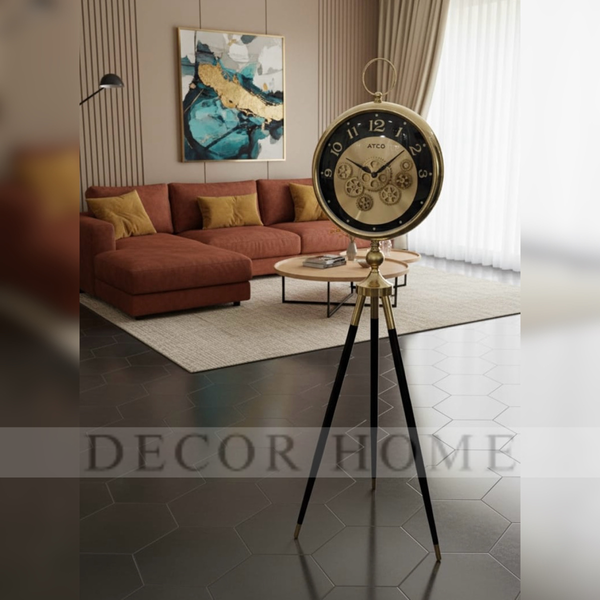 Swiss Vintage Phase Tripod Mounted Floor Clock