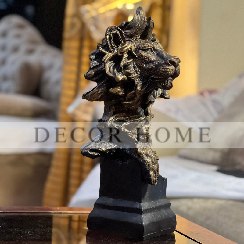 Elegant Antique Lion Sculpture