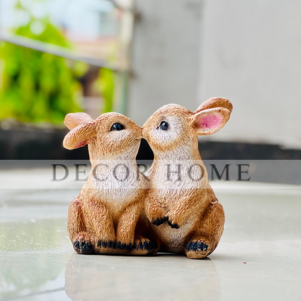 Loving Duo Bunny Figurine