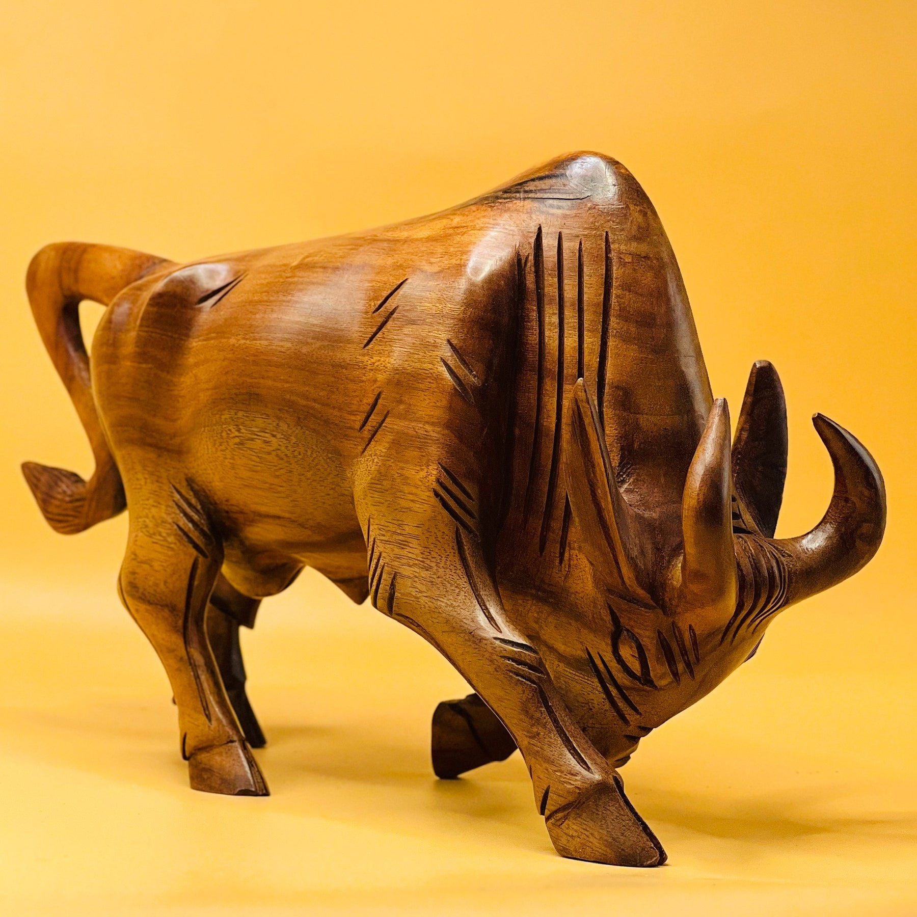 Handcrafted Bull Sculpture