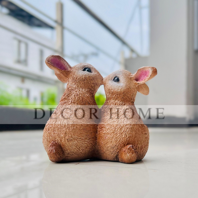 Loving Duo Bunny Figurine