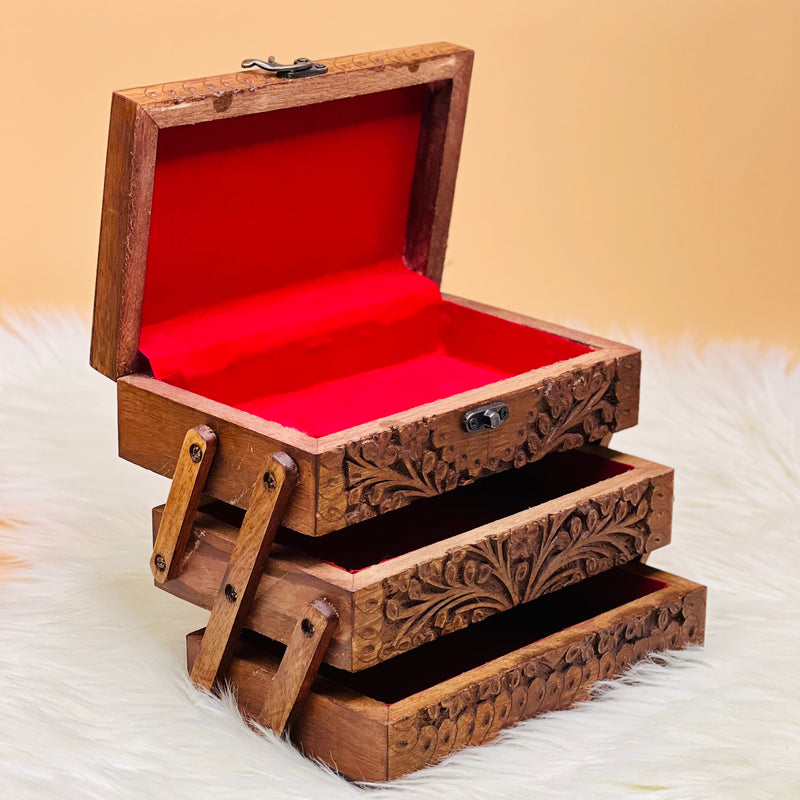 Wooden Jewelry Box( Steps of 3)