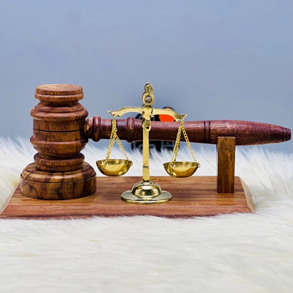 Royal Justice Scale & Gavel