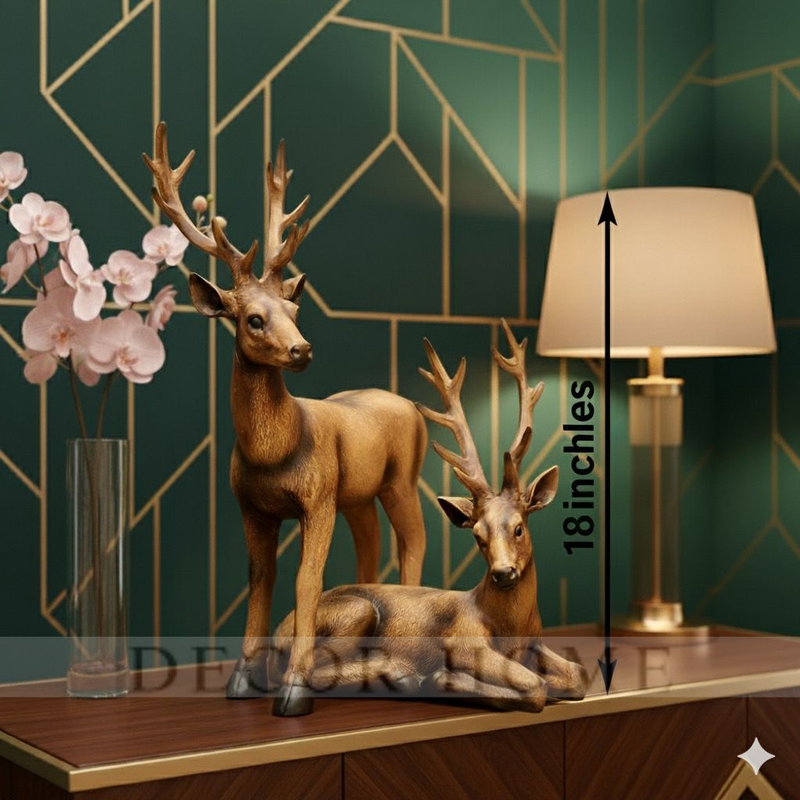 Deer Figurine Lawn Ornament Sculpture