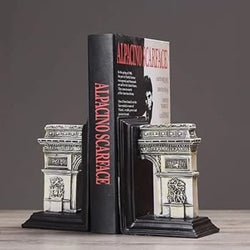 France Triumphal Arch Building Bookends | Home Décor