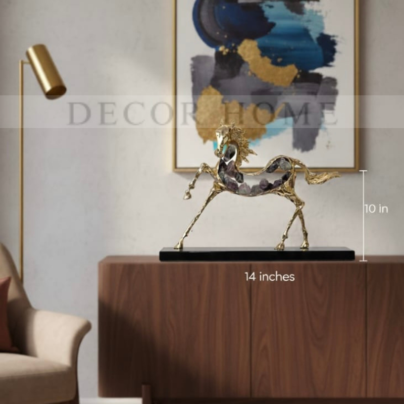 Dynamic Running Horse Showpiece