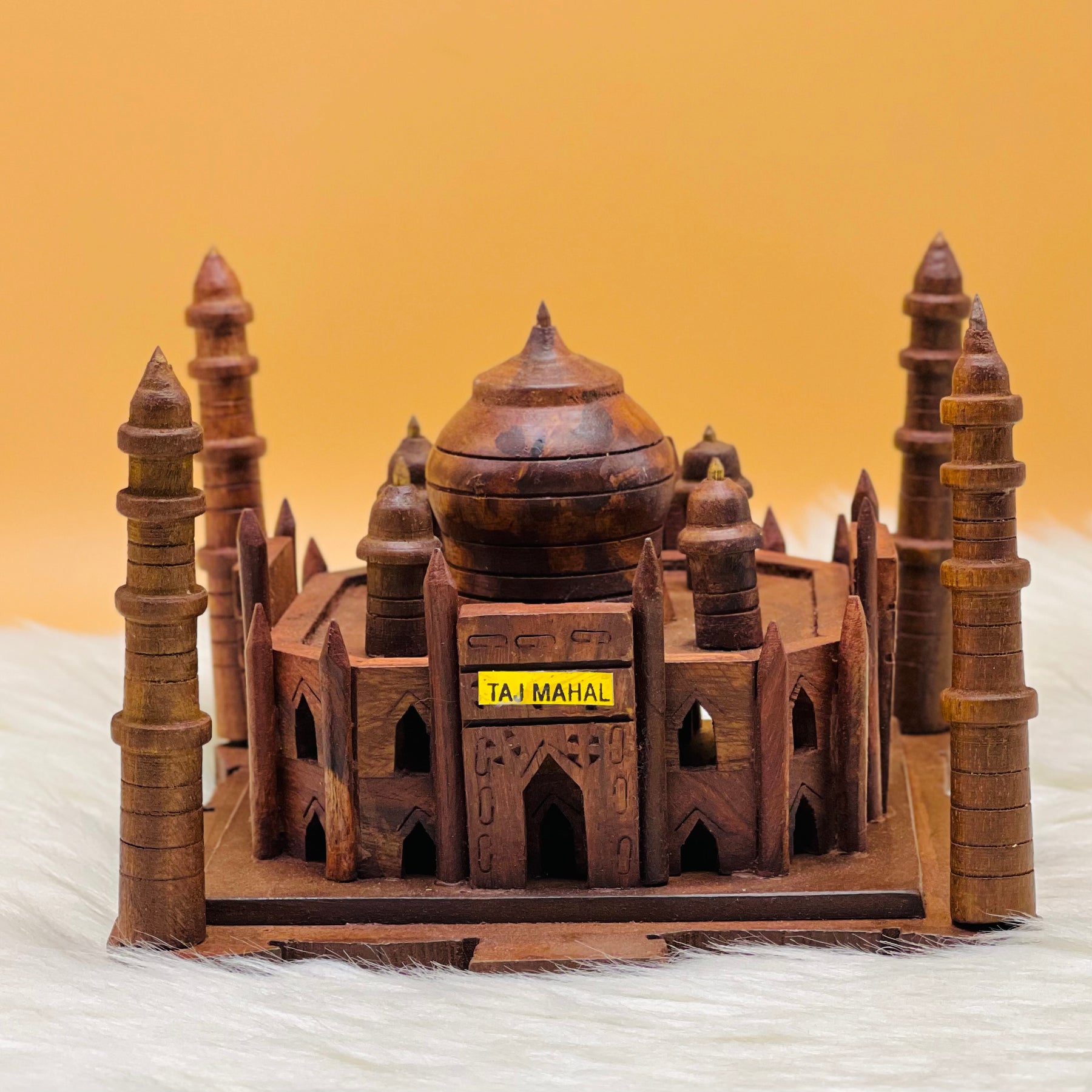 Handmade Carved Wooden Taj Mahal