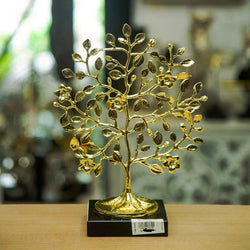 Metal Gold Tree ē Marble Base Ornament