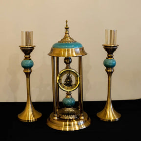 Vintage Clock & Candlesticks Set