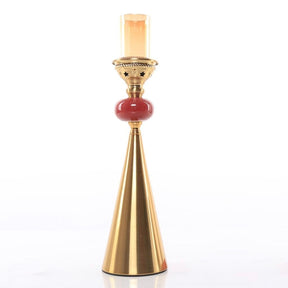 Taper Candlestick With Luxury Clock  Set of 3 )