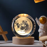 3D Galaxy Moon Crystal Ball Lamp