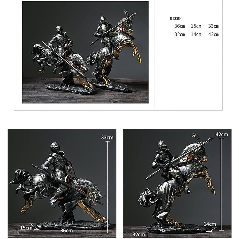 Medieval Knight Statue Sculpture