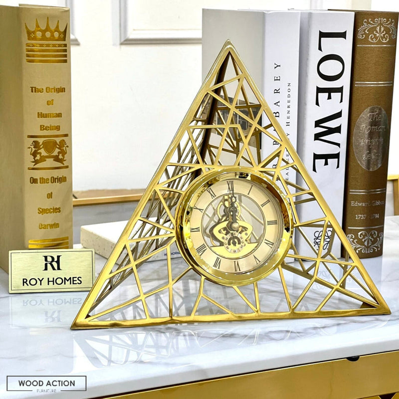 Pyramid Metal Clock