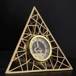 Pyramid Metal Clock