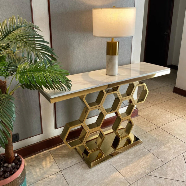 Metal Console Hallway Table